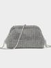 Clear Water Diamond Bag, Women'S Dinner Bag, Full Of Diamonds, Hand Clamp, Underarm Bag, Diamond-Encrusted Single Shoulder Flash Diamond Oblique Span