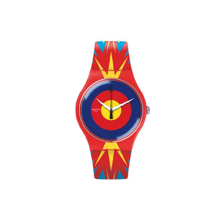 SWATCH Unisex Blue Watch SUOZ220 SUOZ220 Red