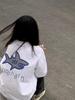 Women's 2025 Loose-Fit White Cotton T-Shirt - Trendy American Brand, Short Sleeves
