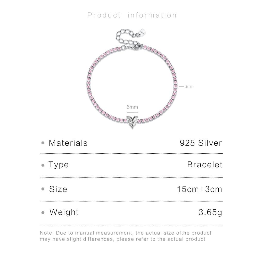 ANDYWEN 925 Sterling Silber Herz Charm CZ Zirkon Tennis Kette Armband Frauen Hochzeit Luxus Kristall Hoher Schmuck