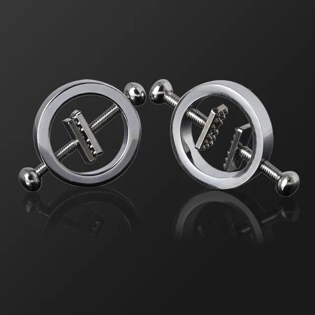 Sex toy Female Stainless Steel Adjustable play metal Nipple Clips Breast Fetish BDSM Sexy Shop Erotic Accessories