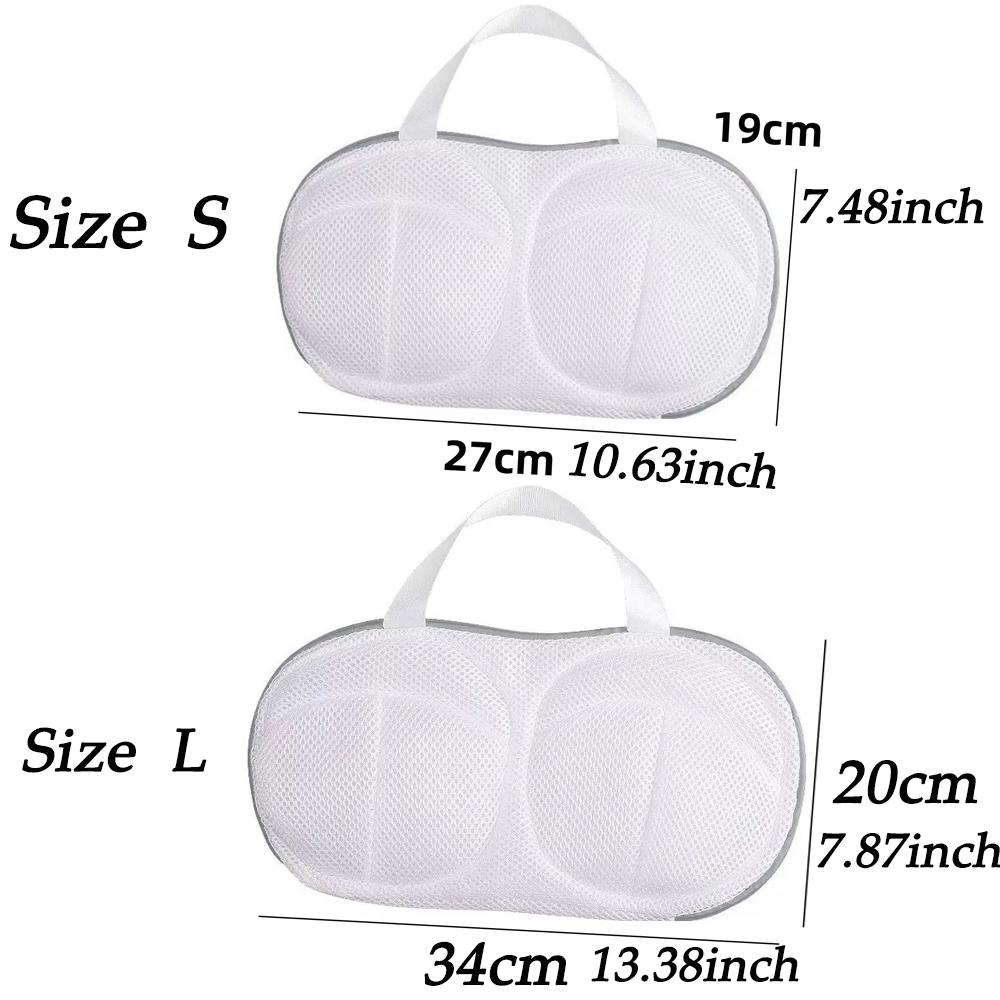 1/2pcs Home Use Bra Washing Bag Prevents Deformation Zippered Foldable Special Cleaning Bag Thickened Coarse Mesh Underwear Pock