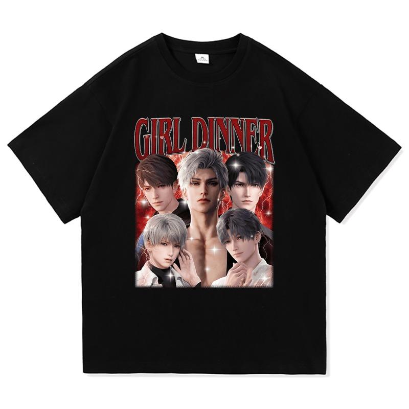 Fashion Ylus Love and Deepspace T Shirt Hot Men/Women Anime Rafayel Xavier T-Shirt High Quality Vintage Sand Cotton Tees Shirts