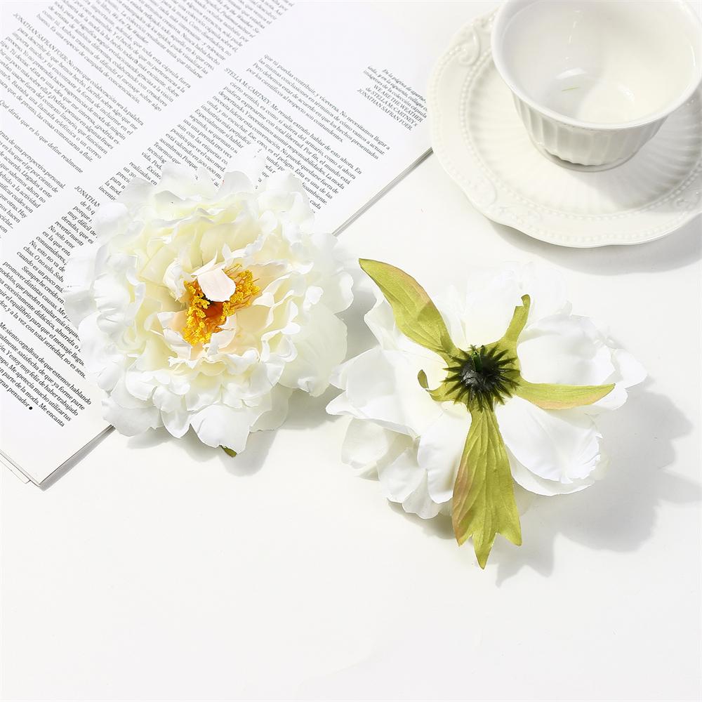3Pcs Artificial Peony Flowers Heads 12CM Big Silk Fake Flower for Home Decor Wedding Decoration DIY Crafts Wreath Accessories