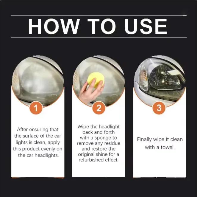 Q19 Car Headlight Restoration Kit Polishes and Waxes for Renovation Reduction of Yellowing Prevention of Oxidation and Demisting