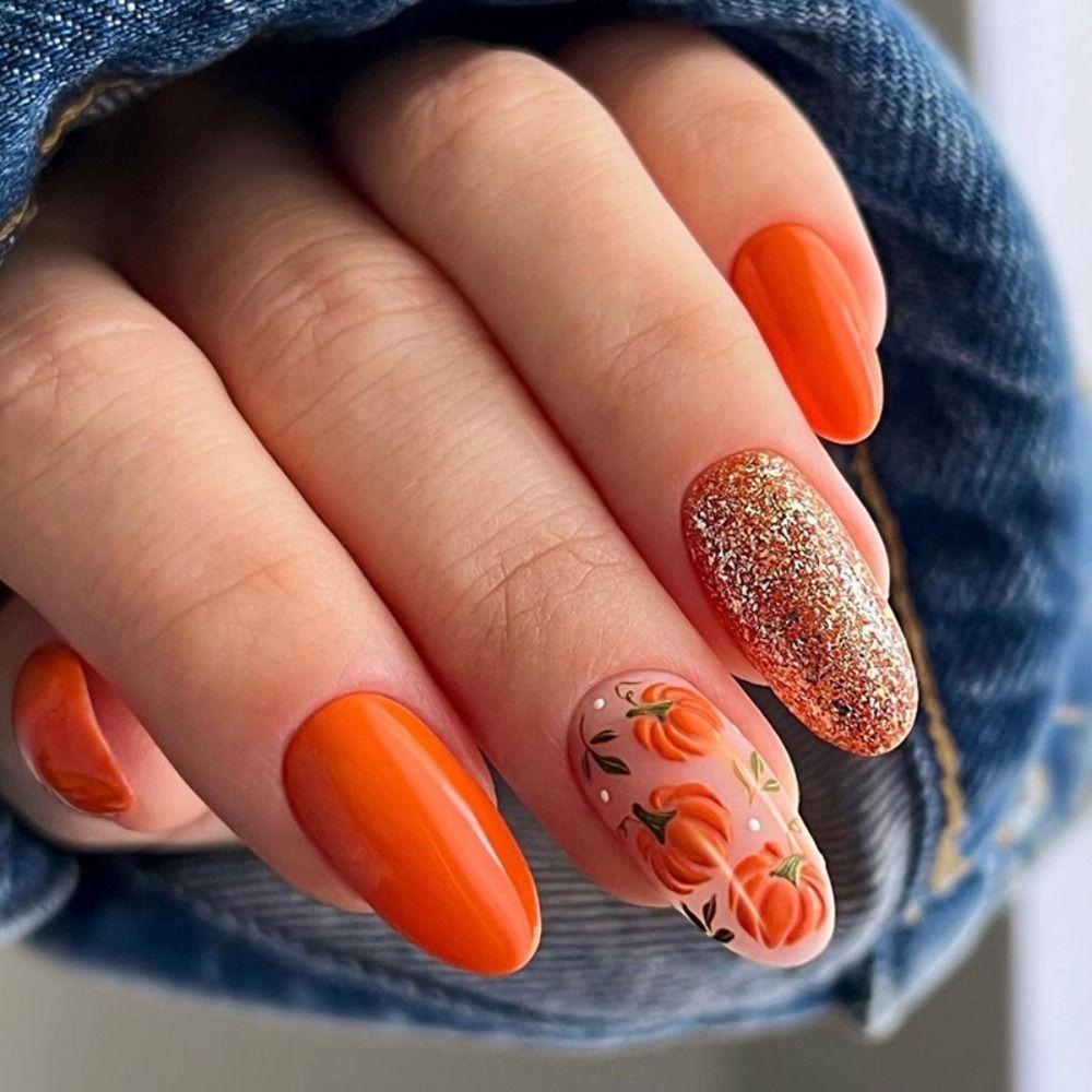 

Oval False Nails Long Nail Tips Manicure Fake Nials Women