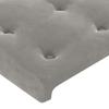 Tête de lit - Maison Exclusive - Gris clair - 180 x 5 x 118/128 cm - Velours