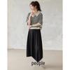 Demana Japanese Collegiate Striped Doll Collar 3/4 Sleeve Sweatshirt