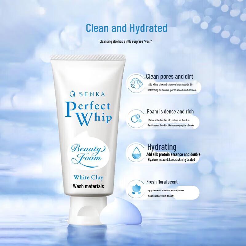 Senka Perfect Whip White Clay Facial Cleanser