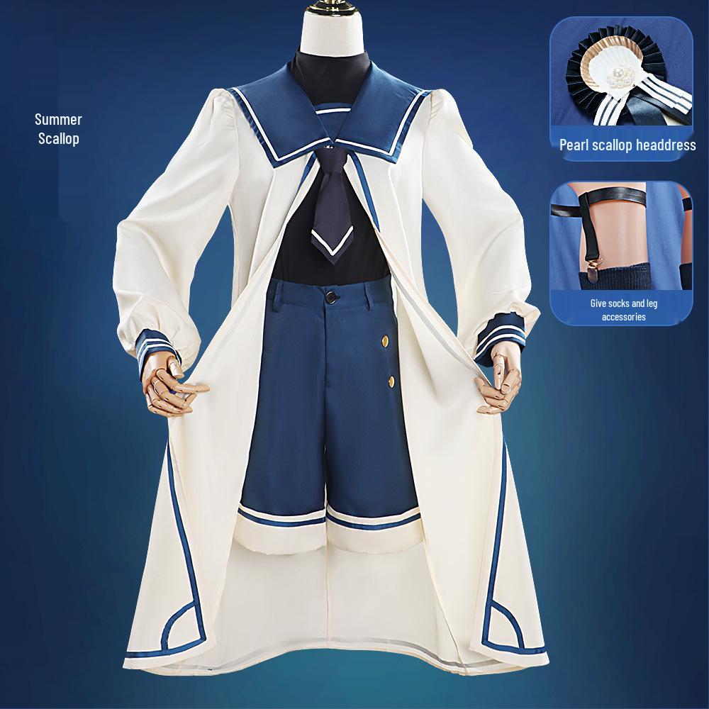 

Ciel Black Butler Young Master Scallop Cosplay Costume One Size
