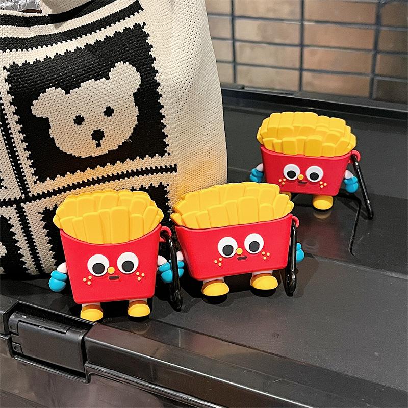 Cute French fries boy for AirPods 1 generation protective case second generation 1 generation pro1 apple bluetooth headset soft case