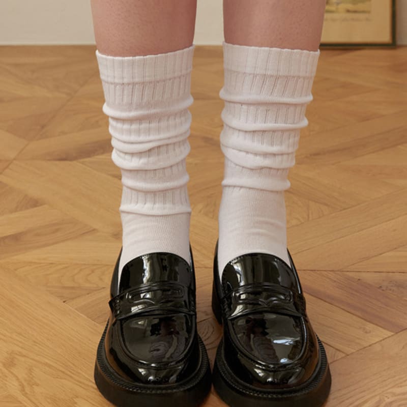 TATIANA Annie Wrinkle Mid-Calf Socks SC8083 3 Colors