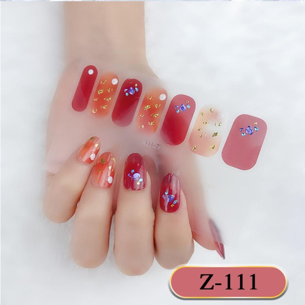 Z dreidimensionaler wasserfester No-Bake-Gel-Nagellack-Film Vollsticker einfacher europäischer und amerikanischer Stil fortgeschrittene Nagelfilm-Papier-Nagelsticker