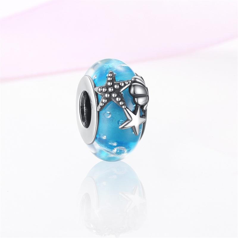 Marine Life Theme DIY Bracelet Accessories Starfish Turtle Jellyfish Charm Beads Stringing Materials