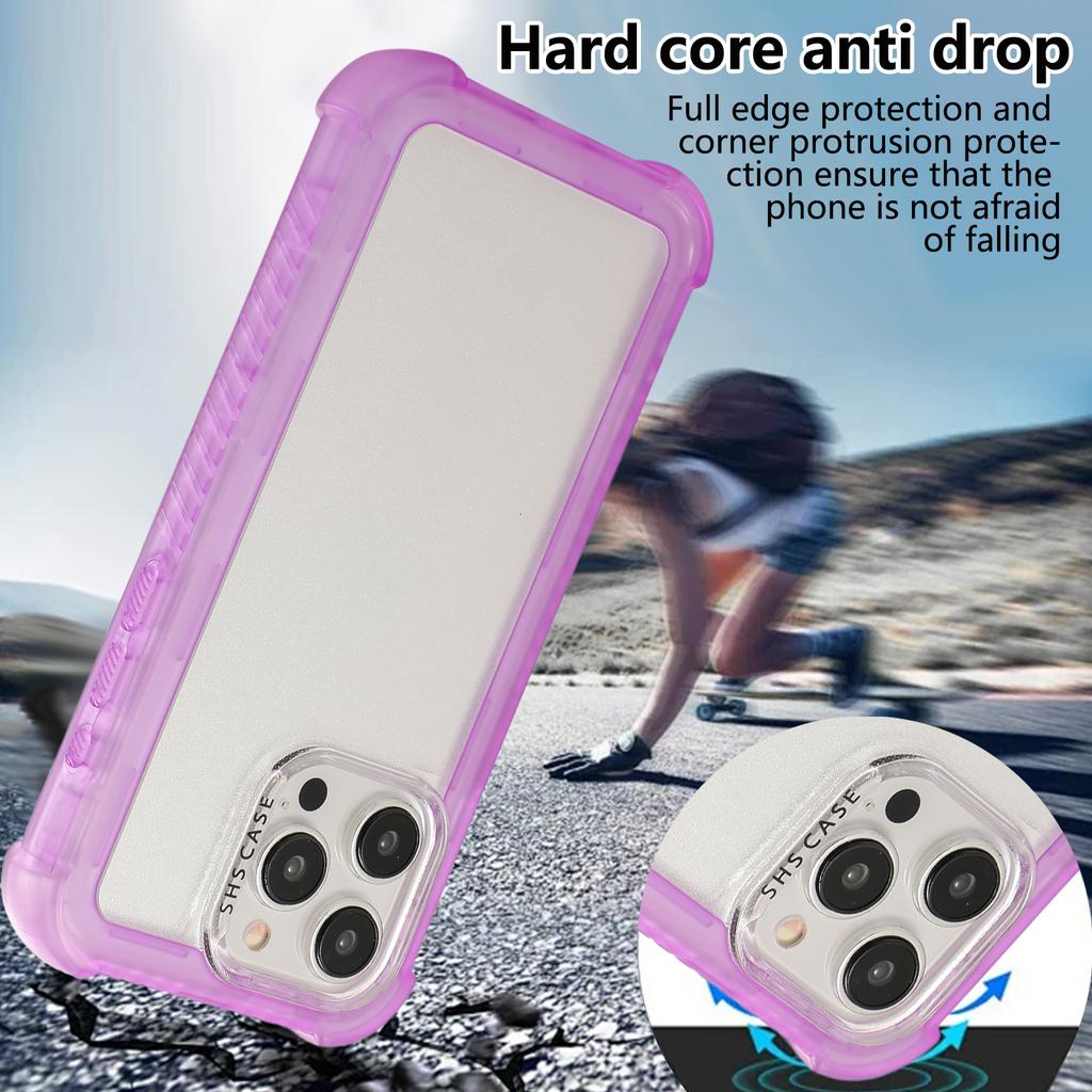 For iPhone 16 Pro Case TPU+PC 3-in-1 Matte Phone Cover Reinforced Corners