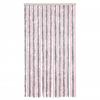 VidaXL Fly Curtain Silver Grey and Pink 100x230 Cm Chenille 377366