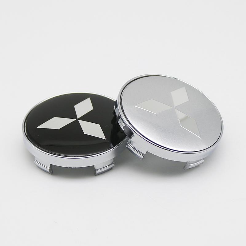 4 ks 60mm Samolepky na středové krytky kol auta Kryty ráfků pro Mitsubishi Pajero Outlander XL Montero Lancer Triton l200 Galant