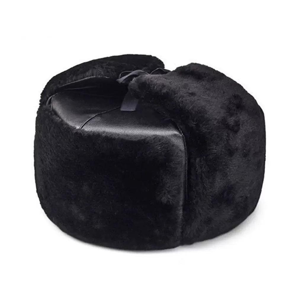 Outdoors Thick Bomber Hat Warm Windproof Ushanka Fur Hat Ear Protection Casual Earflap Bonnet for Men Women