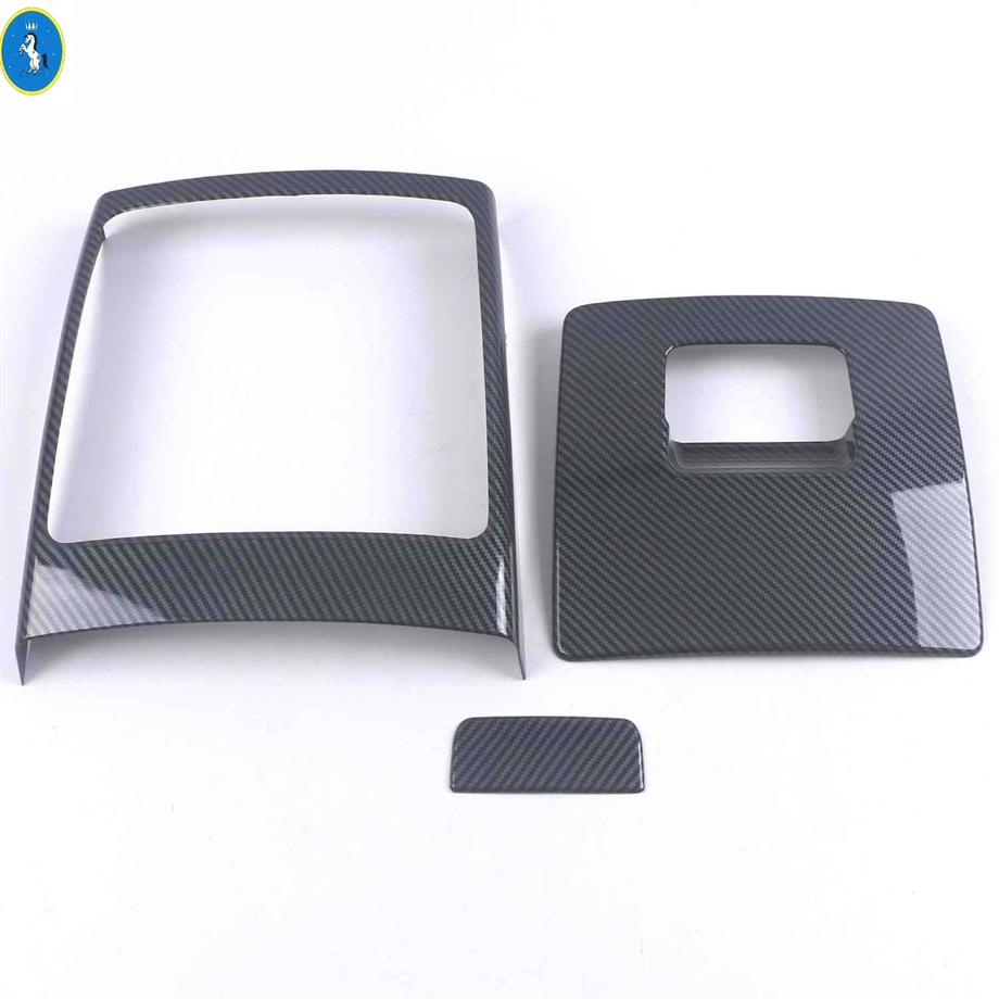 Carbon Fiber Look For Kia Carnival KA4 2024 Car Accessories ABS Rear Armrest Air Vent Outlet Cover Trim