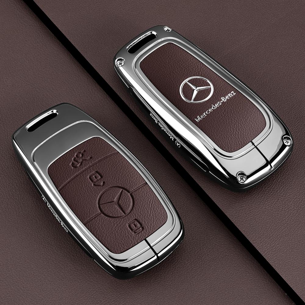PNR1 Car Alloy Key Case Key Bag Shell For Mercedes Benz 2022 C S Class W206 W223 S350 C260 C300 S400 S450 S500 Key Shell Protector