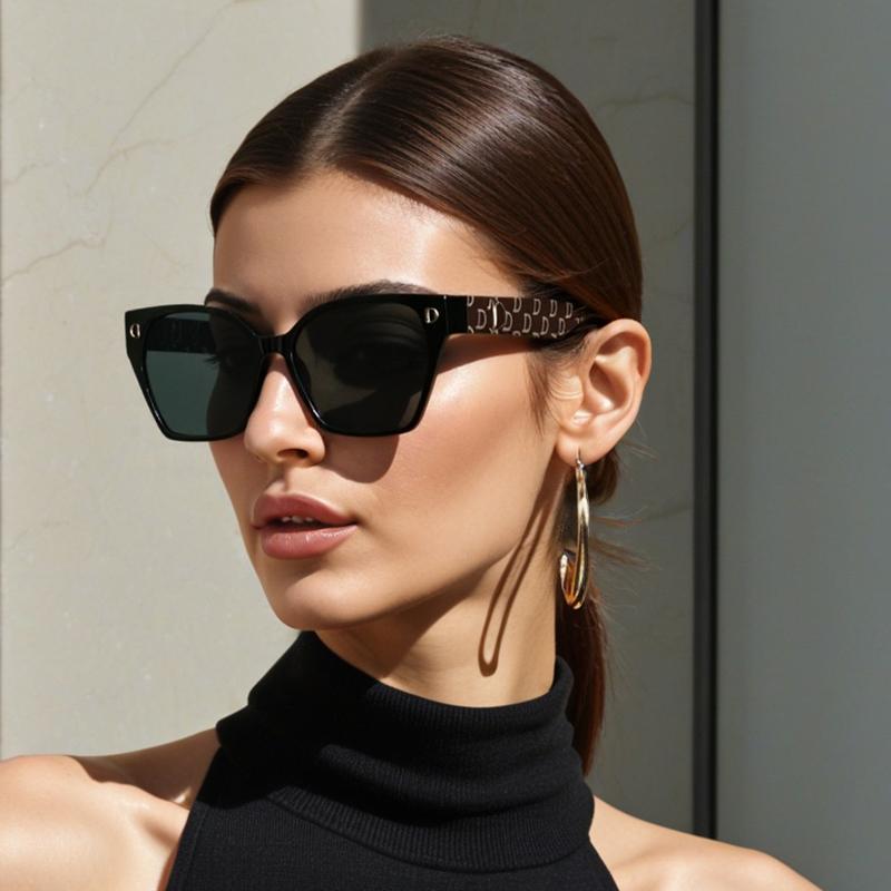 Mode Merk Luxe Designer Zonnebril Dames 2026 Vierkant Elegant Vintage Letter Trendy Tinten Bril Schattige Feest Zonnebrillen