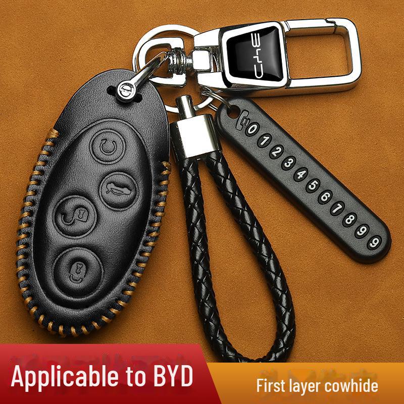 BYD Han DMI, Yuanqin Plus, Song Pro, Tang, Destroyer 05 Leather Car Key Cover