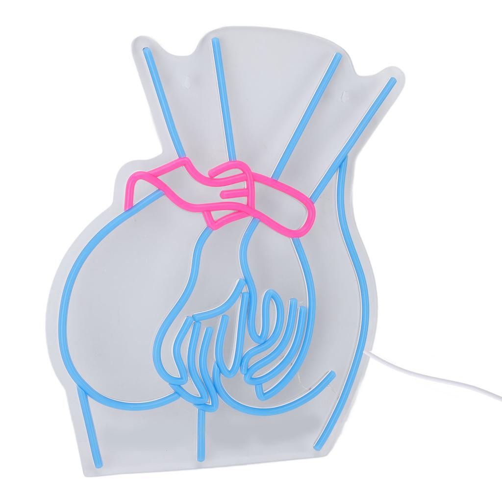 Lady Back Neon Sign Dimmable USB Plug in Decorative LED Blue Neon Light Sign for Home Party Bar