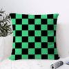 Black White Checkerboard Cushion Cover Breathable Linen Pillow Cover Skin-Friendly Home Decor Pillowcase With Hidden Zipper