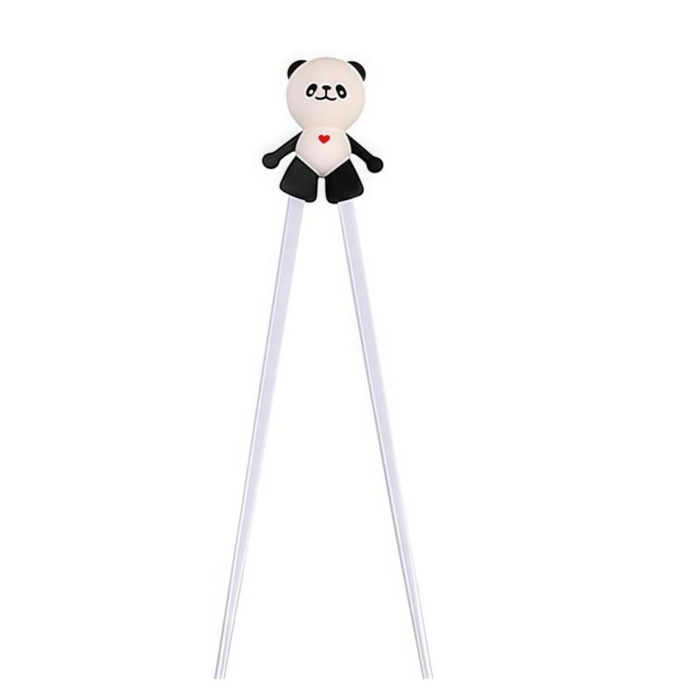 

1 Pair Silicone Training Chopsticks Cartoon Panda Eating Helper Practice Chopsticks Tableware Cartoon Figurine Chopsticks