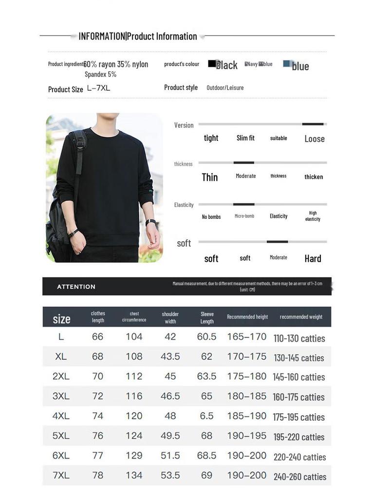 Jeanswest Men's Loose-Fit Long Sleeve Sweatshirt
