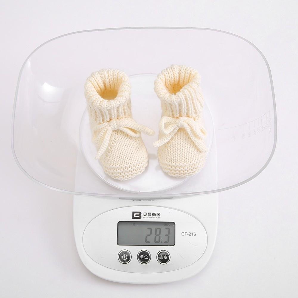 Gestrickte Kleinkindschuhe Niedliche Schleife Krabbelsocken Neue Lauflernschuhe für 0-12 Monate Neugeborene