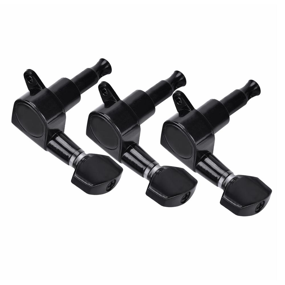 6 Pieces Metal+Plastic Guitar Tuning Pegs 3L3R Configuration Guitar Tuning Keys For Guitar