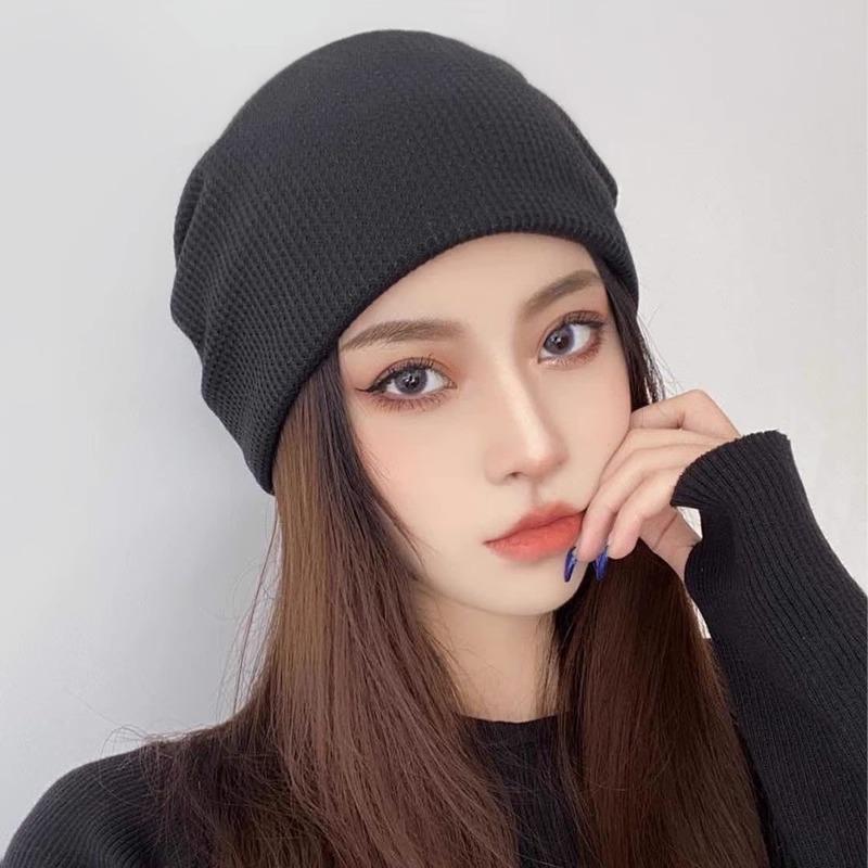 Women's Black All-Season Breathable Hat for Small Faces