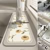 Non-Slip Faucet Draining Mat Self Absorbent Drying Mat Countertop Sink Protector  Home Kitchen