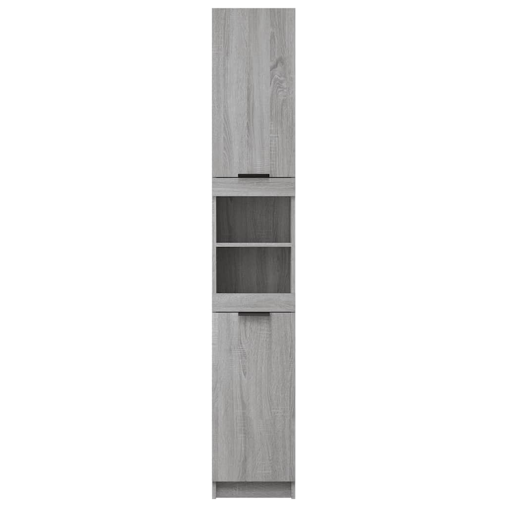 Bathroom Cabinet Gray Sonoma 32 x 34 x 188.5 cm Particleboard