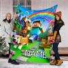 Customizable Minecraft Throw Blanket – Personalized Name, All-Season Cozy Snug Blanket, Machine Washable, Personalized Blanket