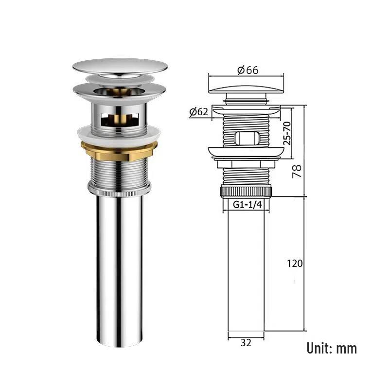 

Xihe Universal Brass Pop-Up Basin Drain