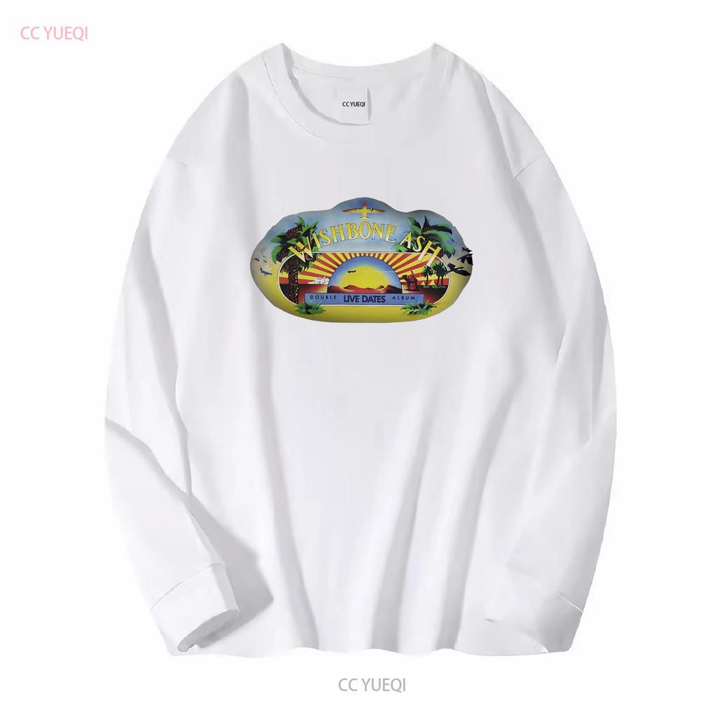 Wishbone Ash Live Dates T Shirt Black Vintage Washed Streetwear Comfortable Unisex Homme Casual Stretched Graphic Stylish