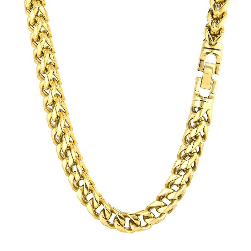 316L Stainless Steel Round Foxtail Chain Necklace for Men Women 8/10Mm Hip Hop Colorful Chunky Party Jewelry