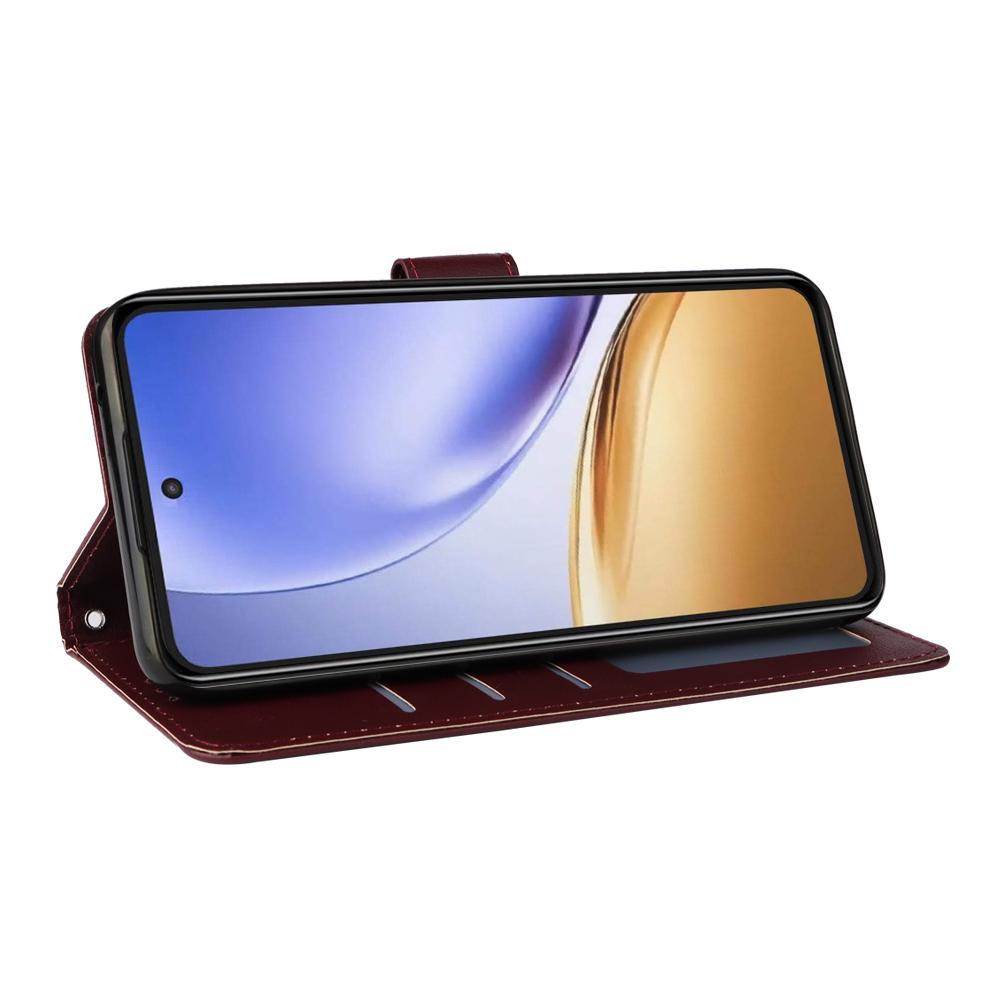 Phone Case For Realme 14 5G/Neo7x 5G/P3 5G/14T 5G ,Wallet Stand View PU Leather Cover with Wrist Strap