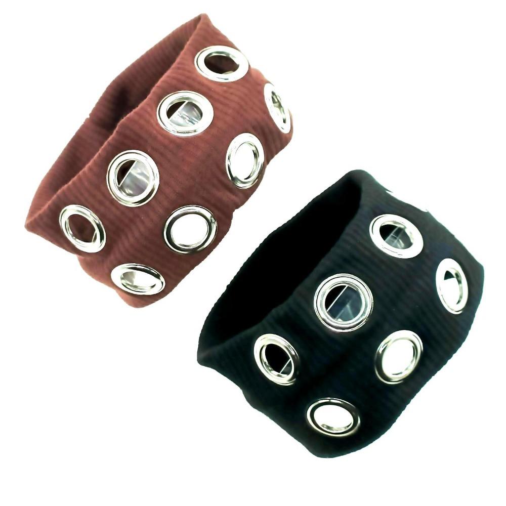 Metal Punk Headwrap with Eyelets Steampunk Grunge Style Headbands  Girls