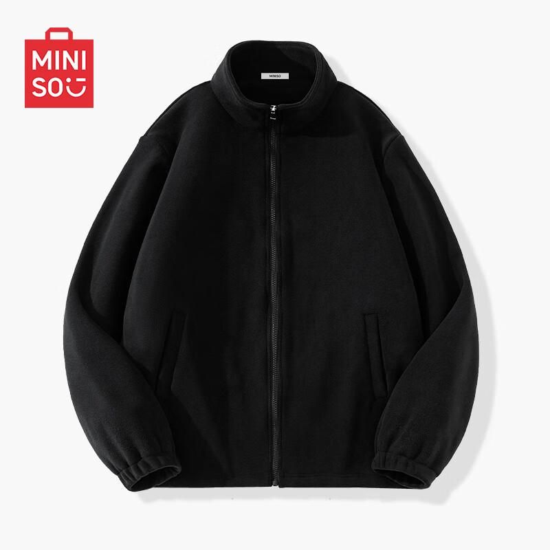 

MINISO Men s Winter Fleece-Lined Stand Collar Jacket 2XL