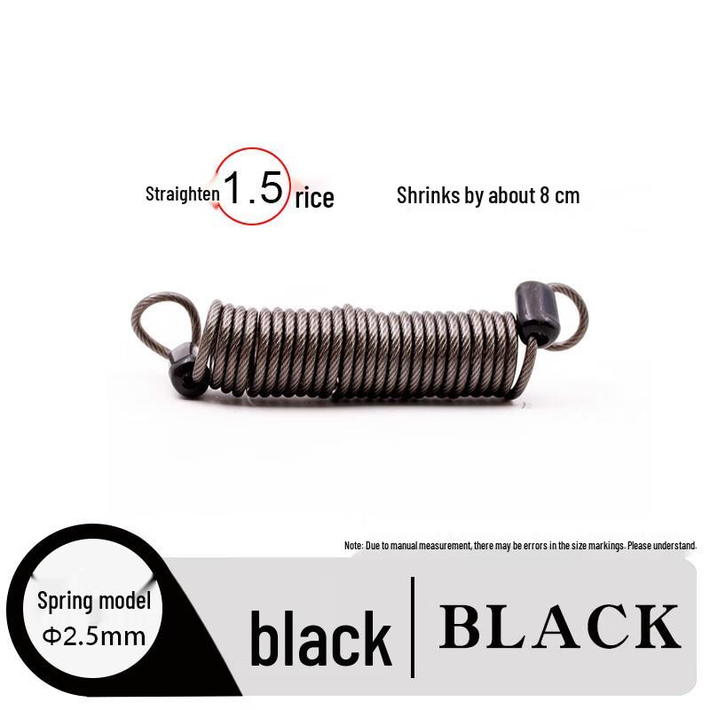 Zhengtai 1.5m Retractable Spring Steel Wire Cable Lock