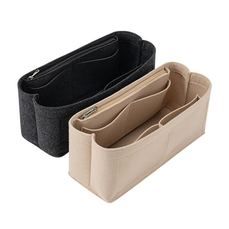 EverToner Für LV Carryall PM Filzstoff Einlegebeutel mit Reißverschluss Passend für Handtasche Kosmetiktasche Reisetasche Einsatz