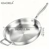KEMORELA 316 Edelstahl 30cm Wokpfanne Antihaftpfanne mit abnehmbarem Griff - Induktionskompatibel Wok & Kochpfanne