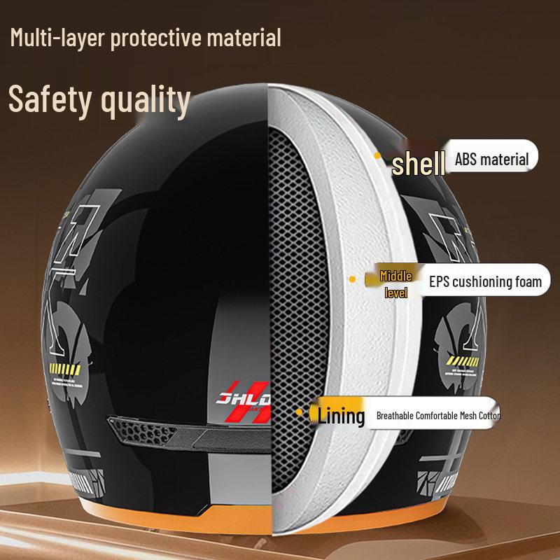 3C Certified Electric Helmet for Women & Men: Warm, Safe & All-Season Motorcycle Half Helmet for Autumn/Winter.