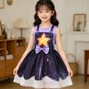 Girls Lily Cosplay Bow Dress With Free Mask Summer Outfits For Kids Halloween Carnival Party Costume Beautiful Princess Dress