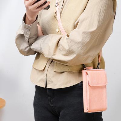 Geantă de telefon mobil pentru femei Portofel Crossbody cu curea lungă Geantă mică de umăr cu mai multe compartimente pentru ieșiri zilnice Călătorii Străzi