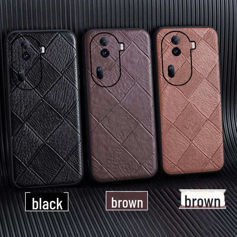 OPPO Reno6/Reno6 Pro+ Cowhide Diamond Pattern Leather Protective Case