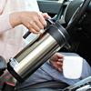Chaleira elétrica para carro 1200 ML, aquecedor de água para carro e caminhão, grande capacidade, 12/24 V, chaleira para chá e café, design à prova de vazamentos, desligamento automático de 120/240 W